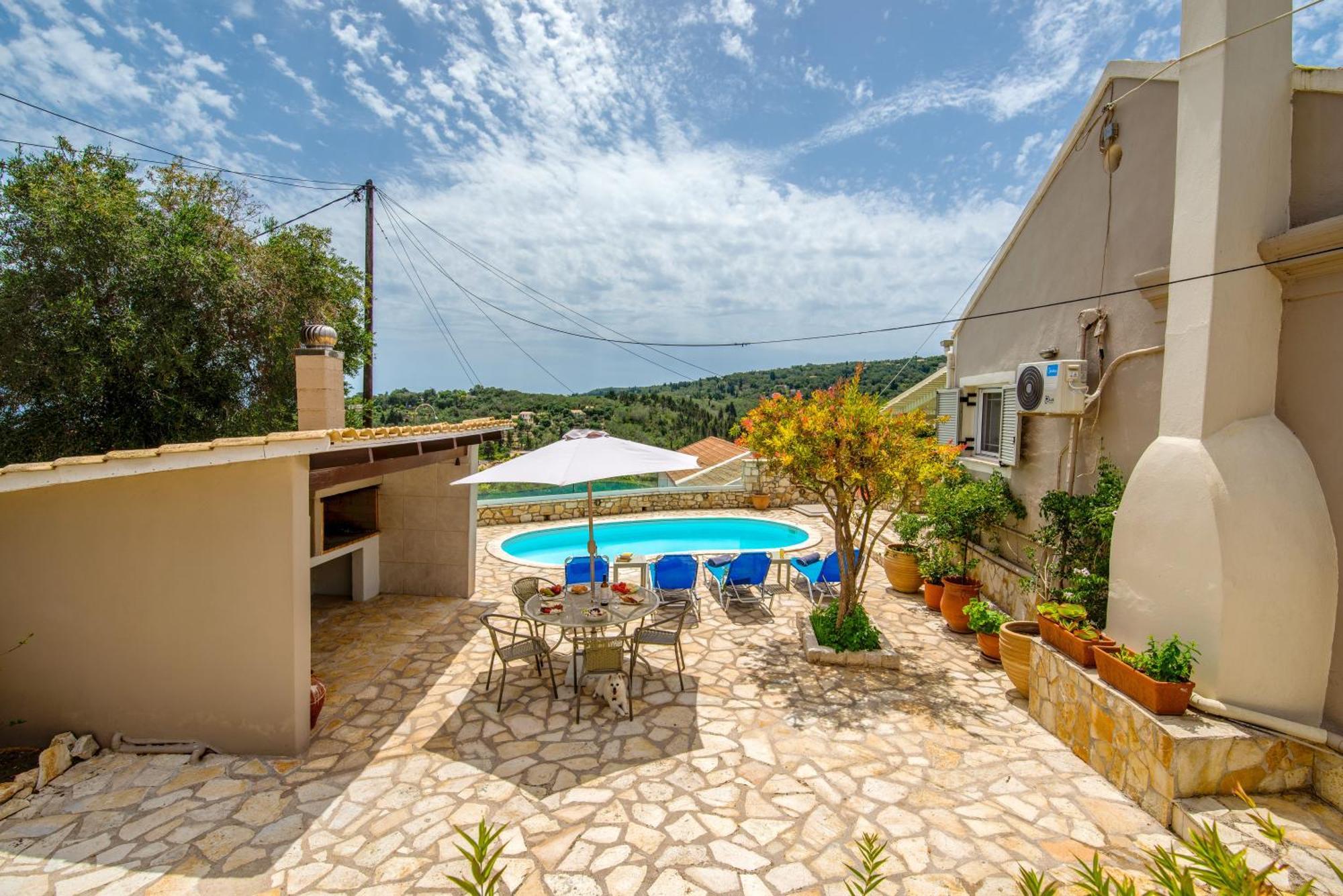 Loggos Seaview Cottage With Private Pool By Konnect Longós Exterior foto